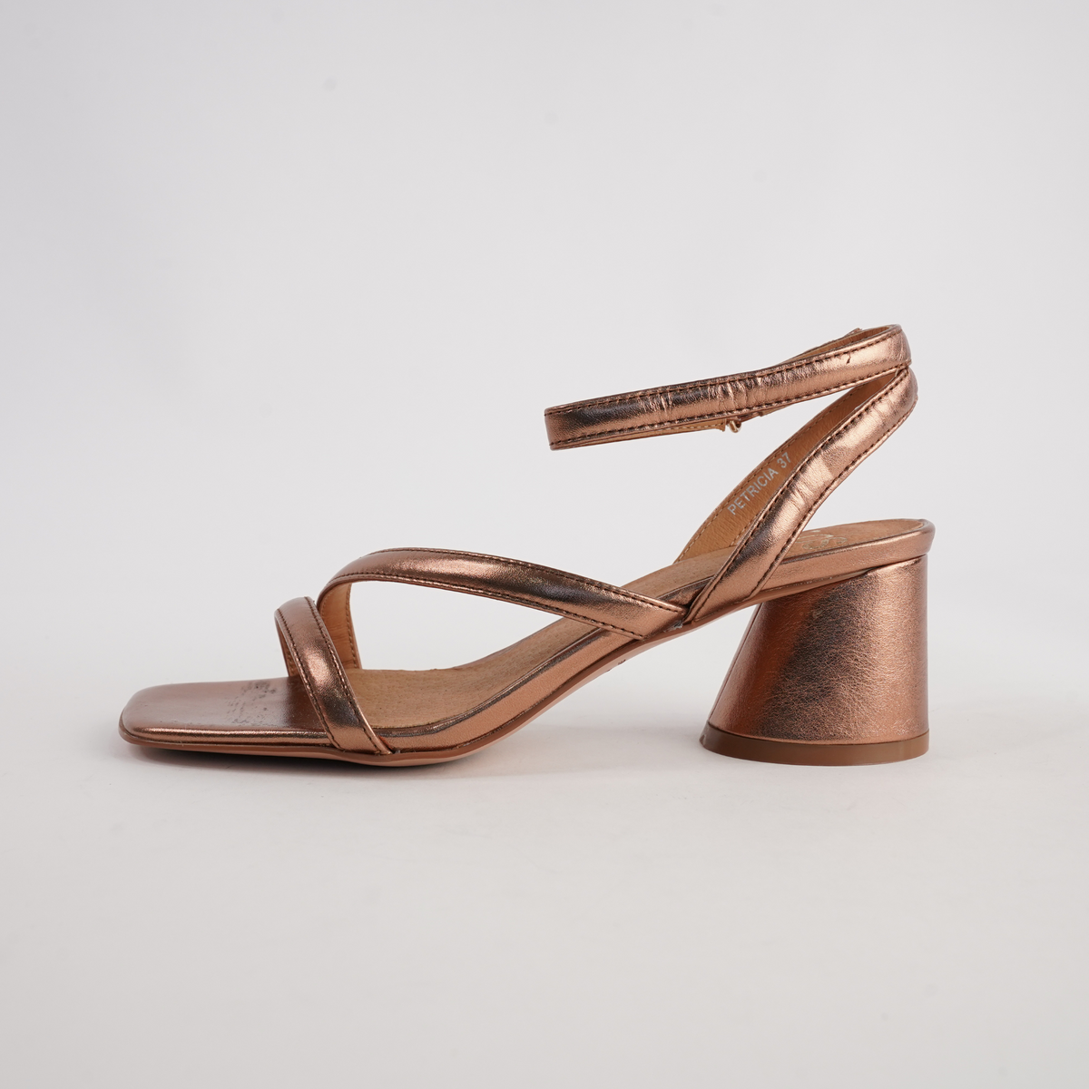 Petricia Copper Leather Heels - EOS FOOTWEAR | Shouz