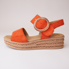 Nerida Orange Suede Sandals