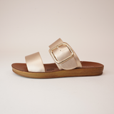 Doti Soft Gold Slides - LOS CABOS | Shouz