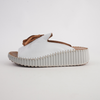 Sonny White/ Coconut Leather Slides