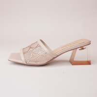 Rayen Nude Leather Heels