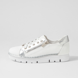 Elos White/silver Leather Sneakers - TOP END | Shouz