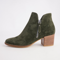 Mitysue Khaki Suede Ankle Boots