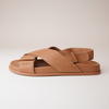 Haylow Dark Tan Leather Sandals