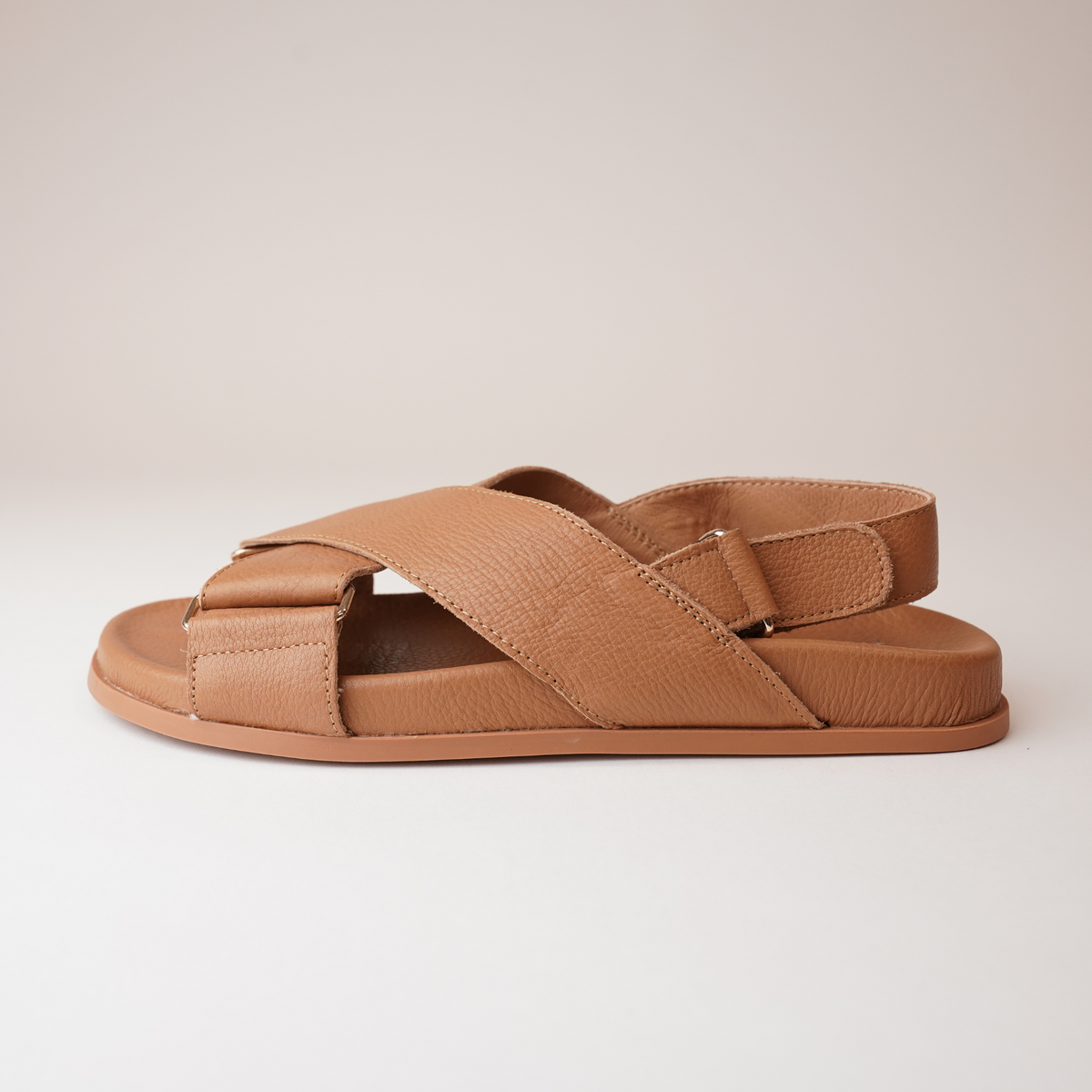 Haylow Dark Tan Leather Sandals - MOLLINI | Shouz