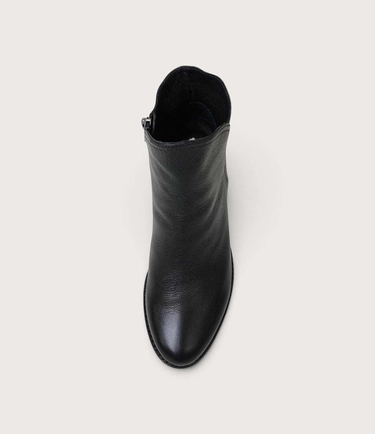Mockas Black Leather Ankle Boots