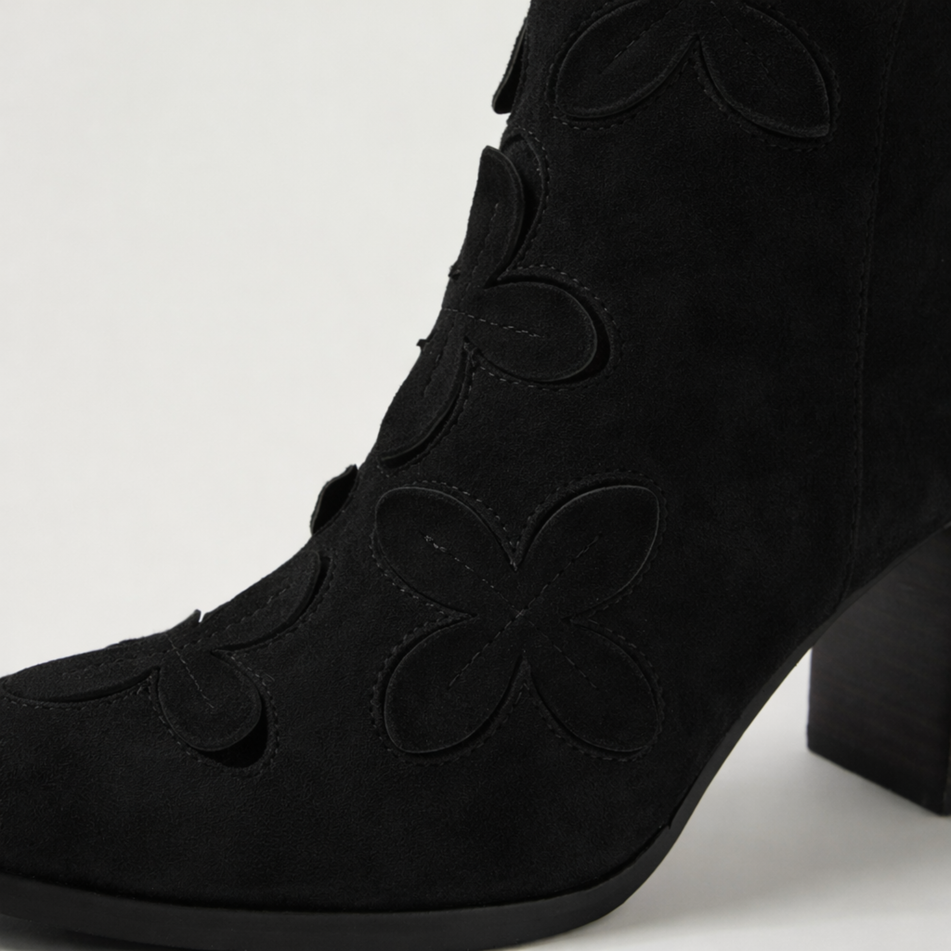 Alderte Black Suede/ Black Heel Ankle Boots - DJANGO AND JULIETTE | Shouz