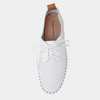 Batu White/ Dark Tan Leather Sneakers