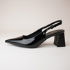 Yarra Black Patent Leather Heels