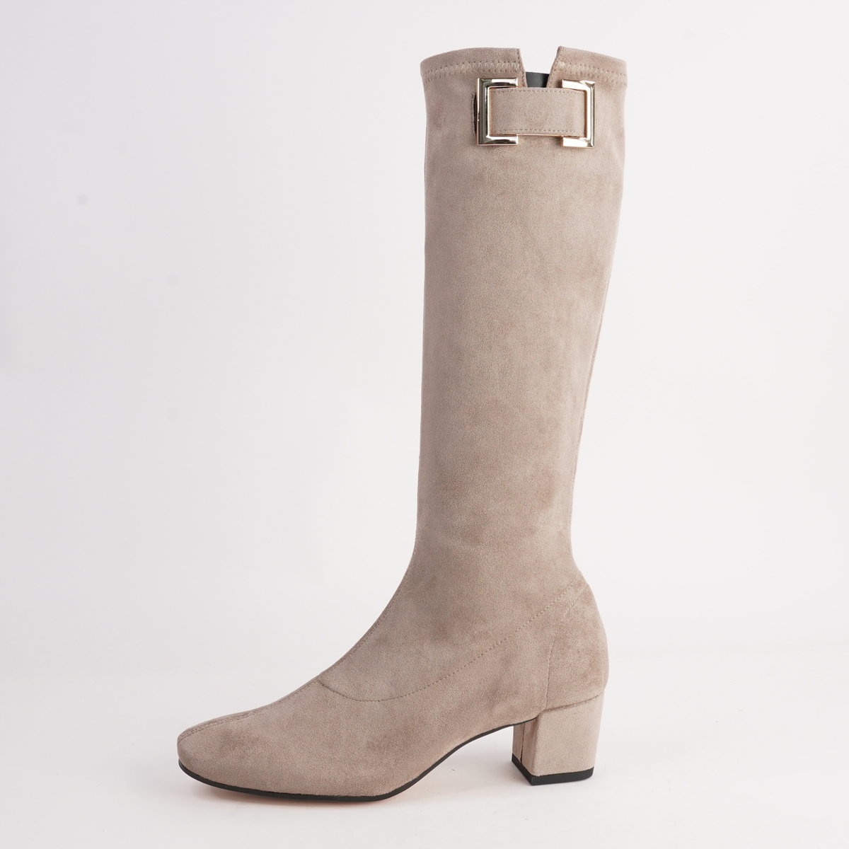 Handan Taupe Stretch Microsuede Boots - DJANGO AND JULIETTE | Shouz