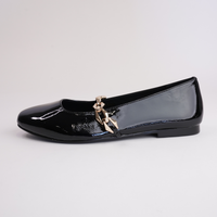 Petra Black Patent Ballet Flats