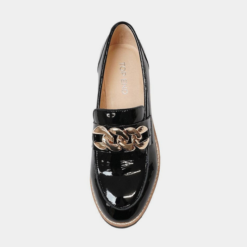 Ozama Black Patent Leather Loafers