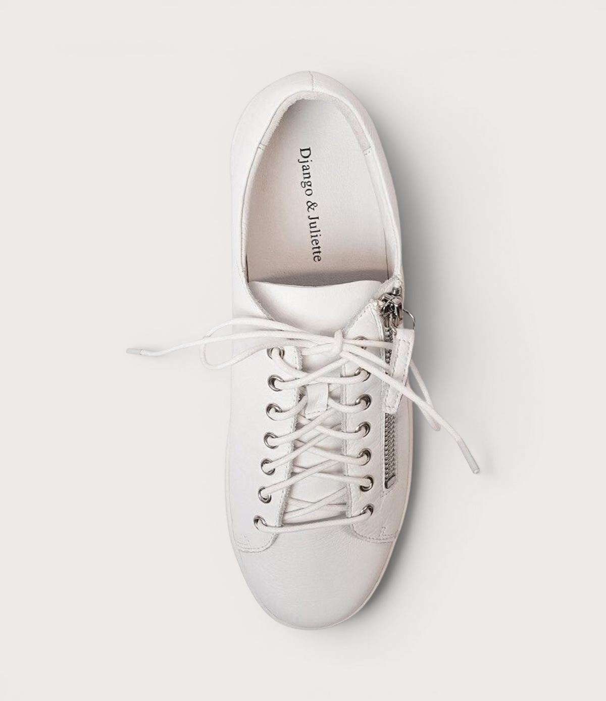 Laila White Leather Sneakers
