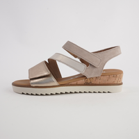 Ruth Champagne Multi Leather Sandals