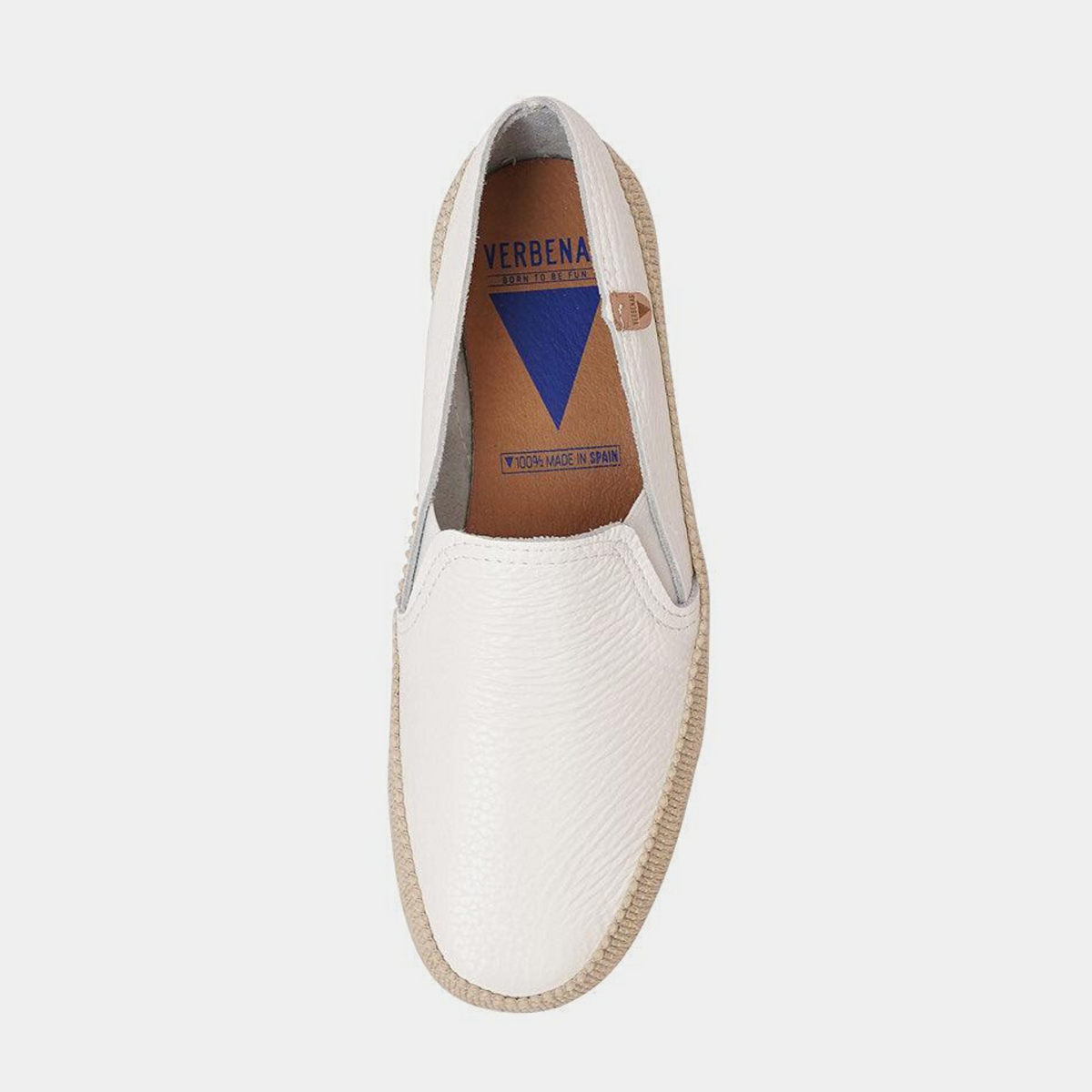 Nuria White Leather Espadrilles - VERBENAS | Shouz