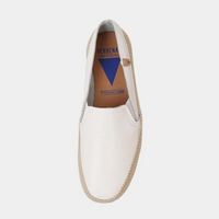 Nuria White Leather Espadrilles