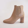 Ayer Cappuccino Leather Ankle Boots