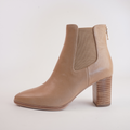 Ayer Cappuccino Leather Ankle Boots