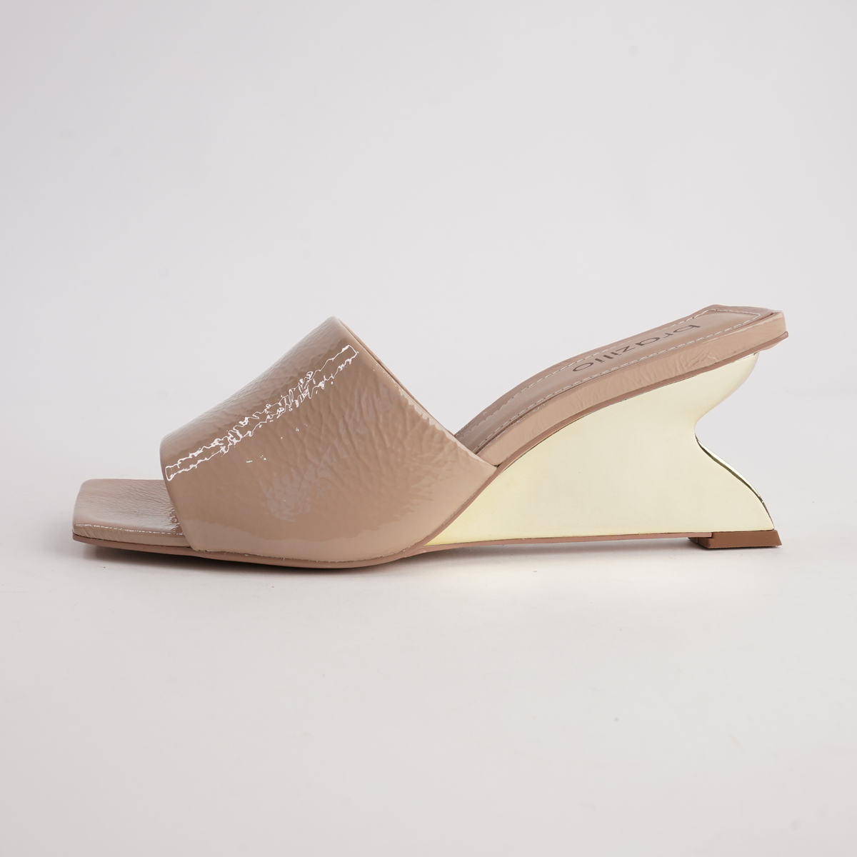 KL7040001 Nude Patent Wedges - BRAZILLIO | Shouz