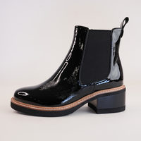 Patrol Black Patent Leather Boots