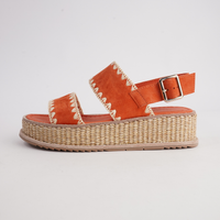 Vera Dark Orange Suede Sandals
