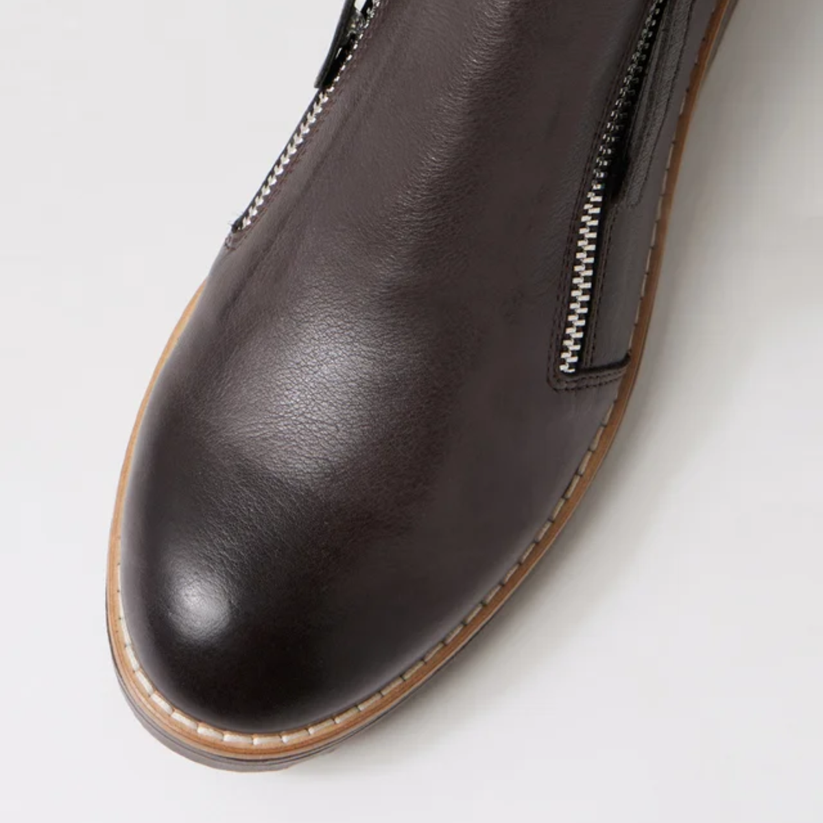 Ohmy Choc Leather/ Choc Sole Ankle Boots - TOP END | Shouz