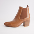 Zubia Tan/ Natural Leather Ankle Boots