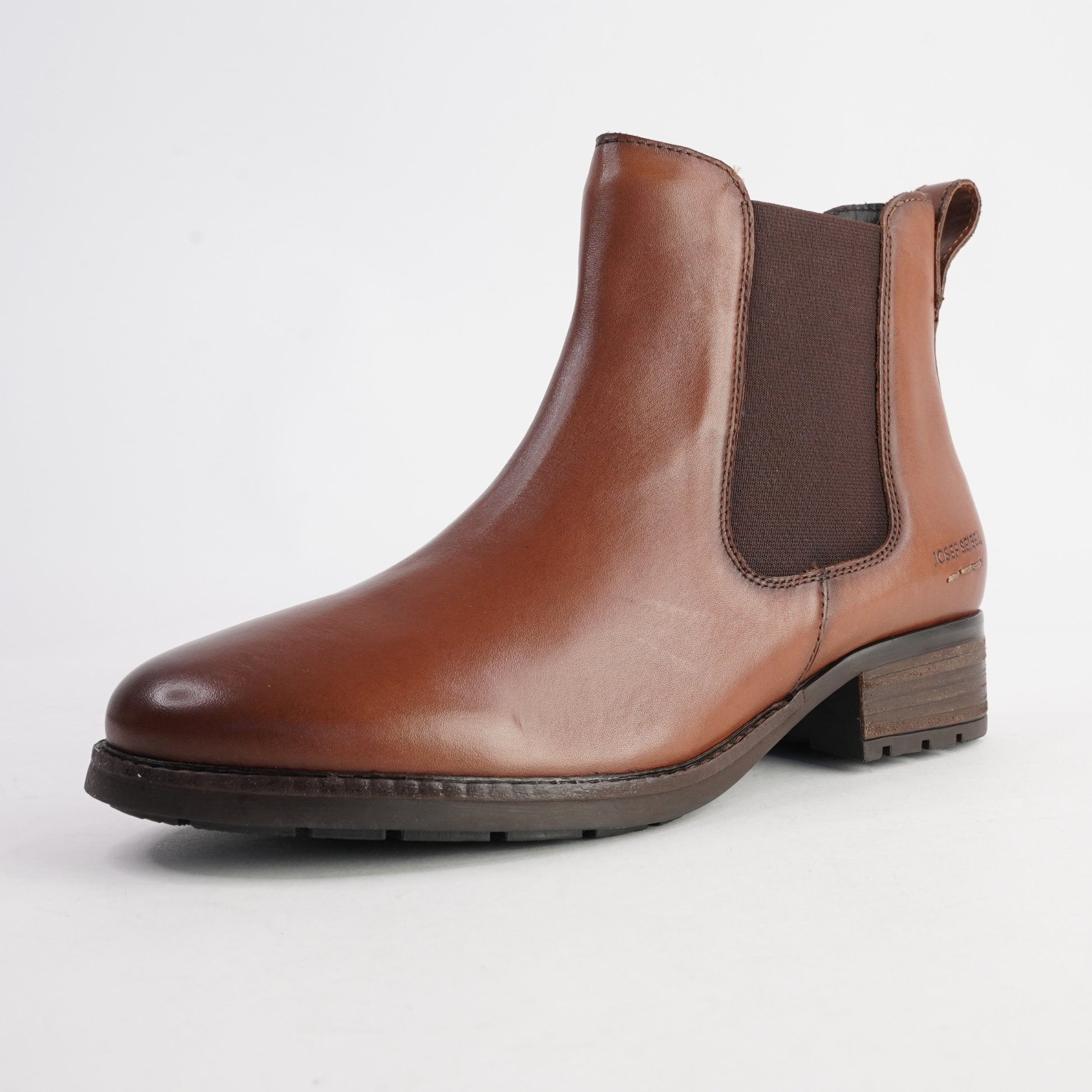 Kate 12 Cognac Leather Ankle Boots - JOSEF SEIBEL | Shouz