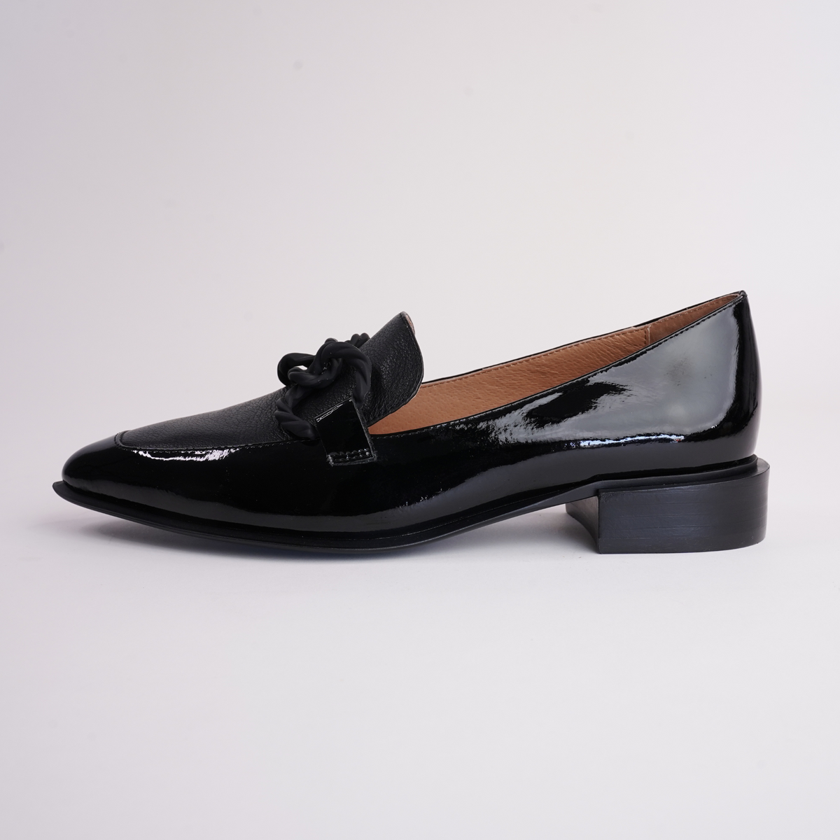 Elgin Black Patent Leather Loafers - DJANGO AND JULIETTE | Shouz