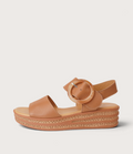 Cubbie Dark Tan Leather Sandals
