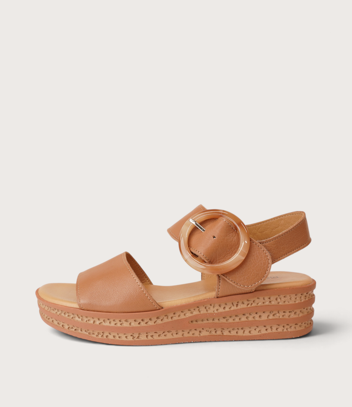 Cubbie Dark Tan Leather Sandals