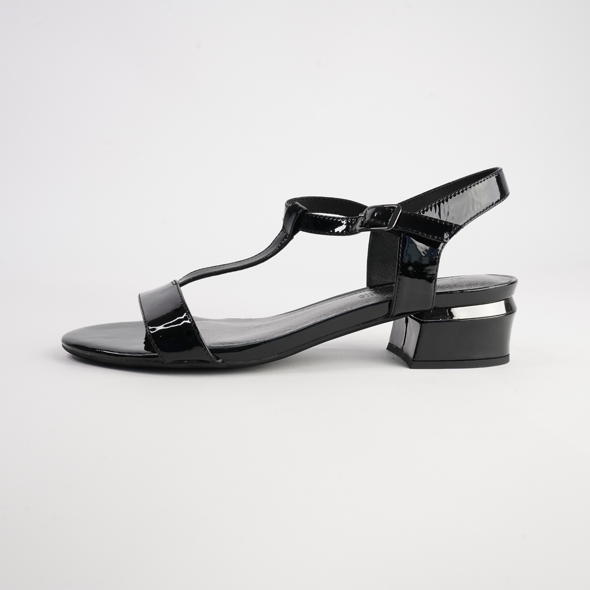 Taner Black Patent Leather Heels