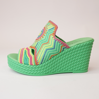 Eilam Lime Multi Leather Heels