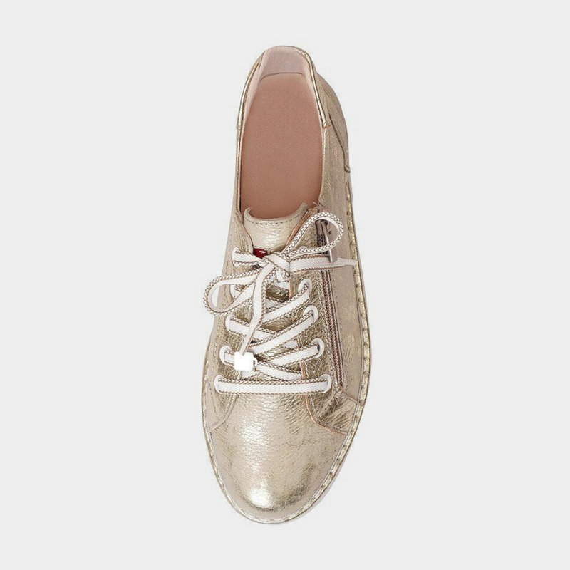 Js-2001 Champagne Leather Sneakers