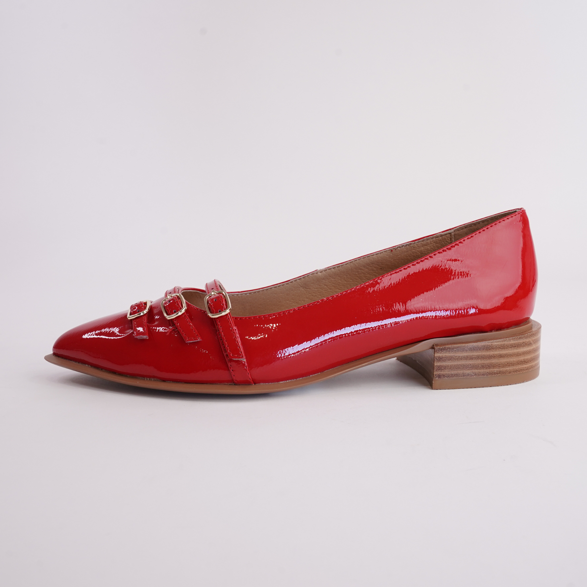 Eliora Red Patent Leather Flats - DJANGO AND JULIETTE | Shouz