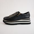 Eammes Black Leather Sneakers