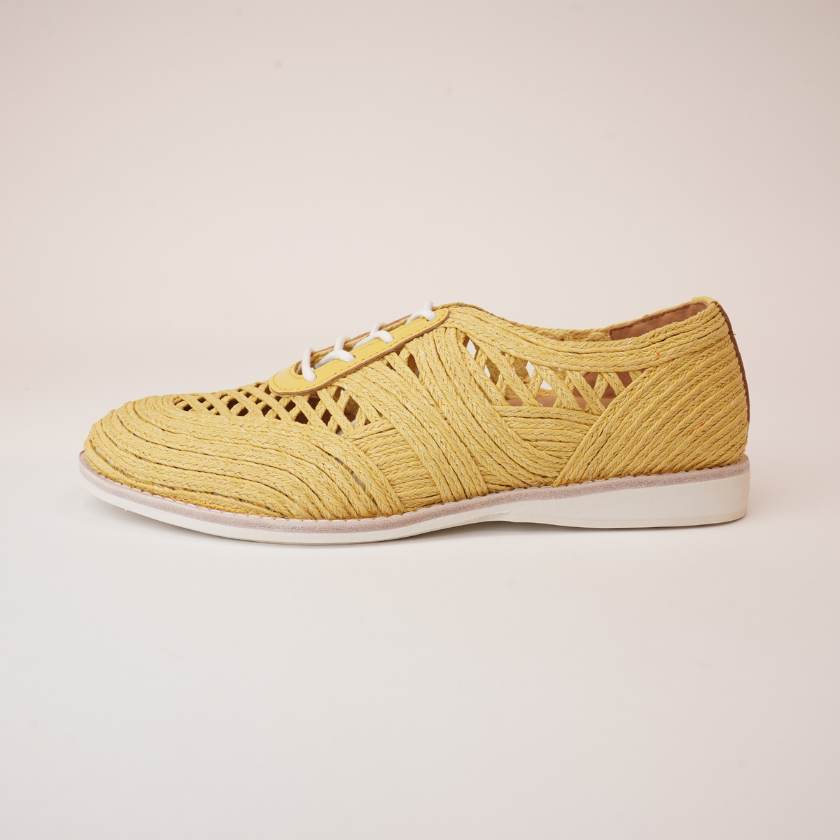 Derby Open Weave Sunshine Lace Up Flats - ROLLIE | Shouz