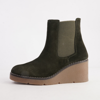 Glory Khaki Nubuck Ankle Boots - SALA | Shouz