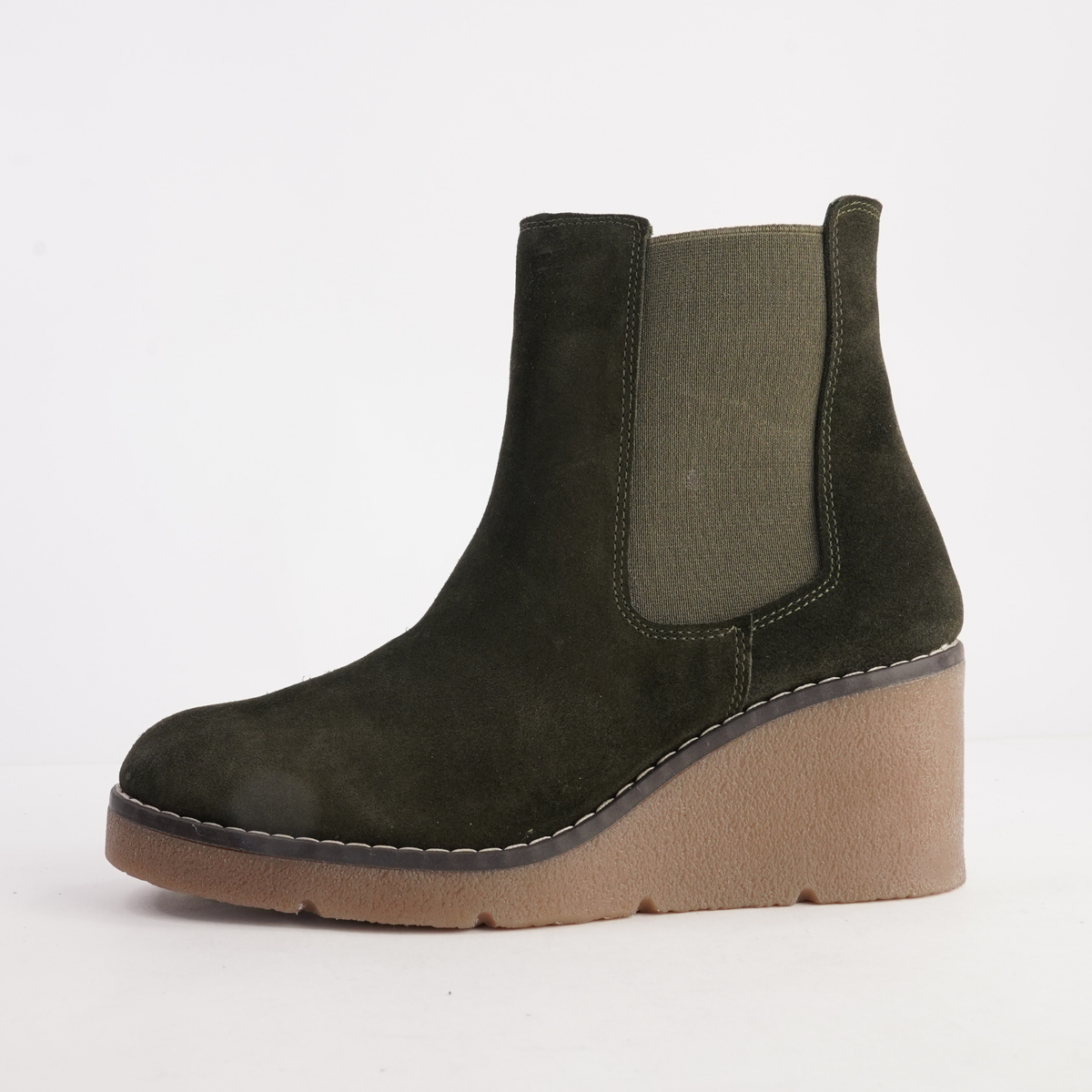 Glory Khaki Nubuck Ankle Boots - SALA | Shouz