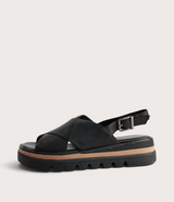 Sasi Black Leather Sandals