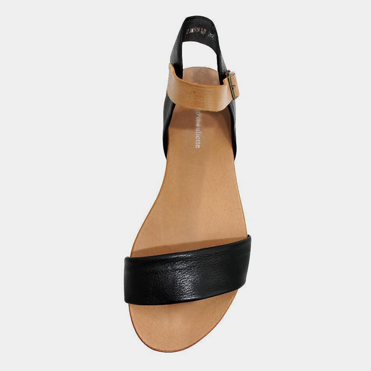 Jinnit Black/ Tan Leather Sandals - DJANGO AND JULIETTE | Shouz