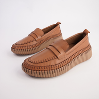 Venice Coconut Leather Loafers - SALA | Shouz