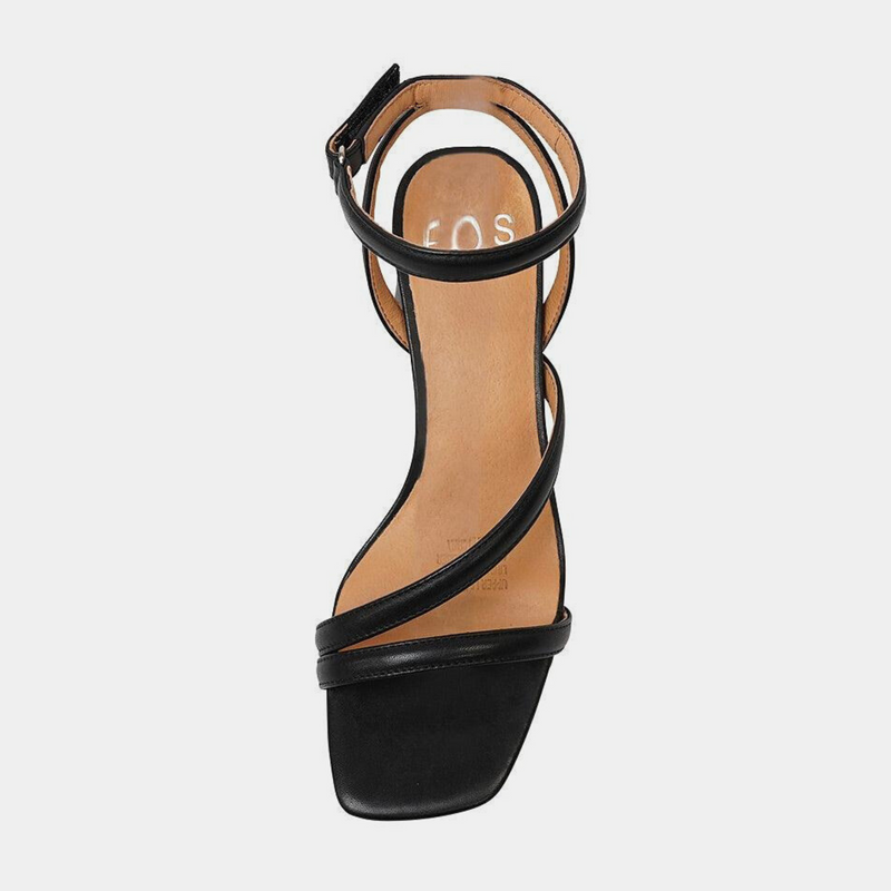 Petricia Black Leather Heels