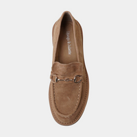 Zoey Light Choc Suede Loafers