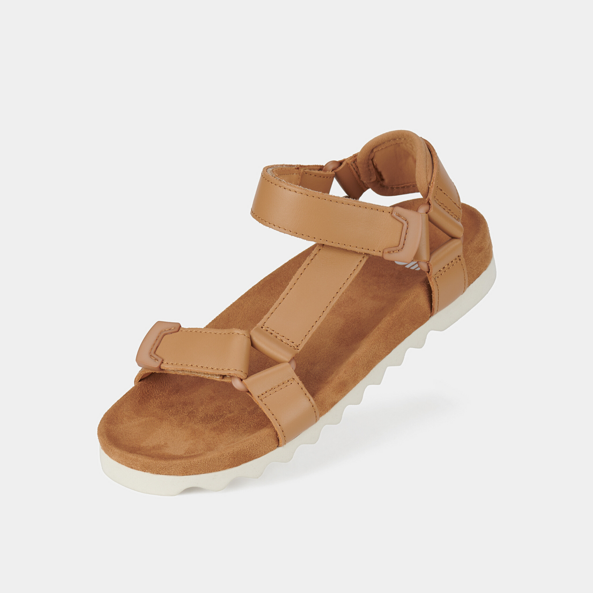 Sandal Tooth Wedge Soft Tan Leather Sandals