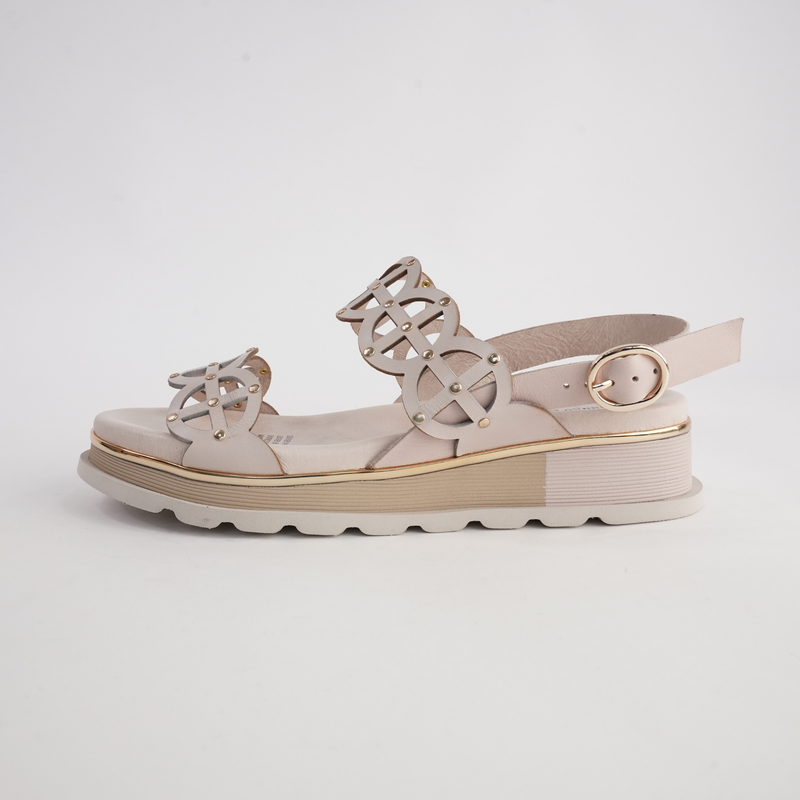 Carola Almond Leather Sandals