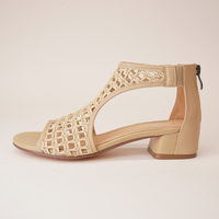 Angler Caramel/ Jute Leather Heels