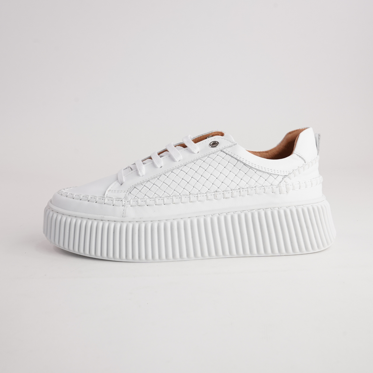 Bowler White Leather Sneakers