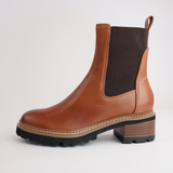 Linear Brandy Leather Chelsea Boots - EOS FOOTWEAR | Shouz