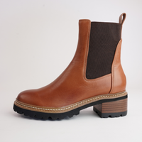 Linear Brandy Leather Chelsea Boots